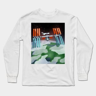 ISS over Earth Long Sleeve T-Shirt